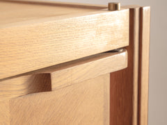 1950s Oak Cabinet by Guillerme & Chambron