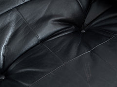 Marsala Leather Armchair with Ottoman