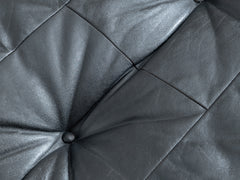 Marsala Leather Armchair with Ottoman