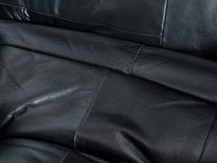 Marsala Leather Armchair with Ottoman