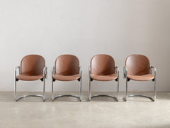 Set of 4 Dialogo Dessau Cantilever Chairs by Afra & Tobia Scarpa for B&B Italia