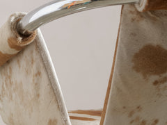 Chrome Cantilever Armchair in Cowhide