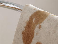 Chrome Cantilever Armchair in Cowhide