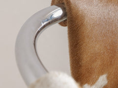 Chrome Cantilever Armchair in Cowhide