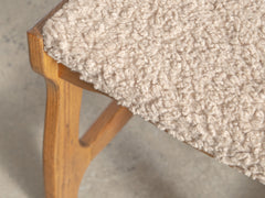 1960s French Brutalist Razorback Dining Chair in Oak