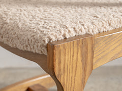 1960s French Brutalist Razorback Dining Chair in Oak