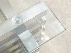 1970s French Chrome & Glass Coffee Table