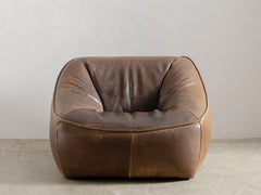 Ringo Armchair in Brown Leather by Gerard van den Berg