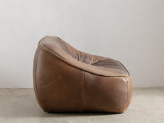 Ringo Armchair in Brown Leather by Gerard van den Berg