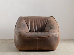Ringo Armchair in Brown Leather by Gerard van den Berg