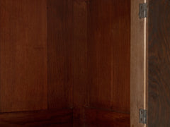 1950s French Brutalist Bedside Table in Solid Oak