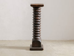 1930s French Turned Wood Pedestal
