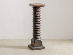 1930s French Turned Wood Pedestal