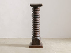 1930s French Turned Wood Pedestal