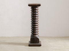 1930s French Turned Wood Pedestal