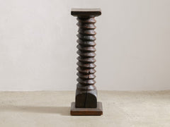 1930s French Turned Wood Pedestal