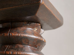 1930s French Turned Wood Pedestal