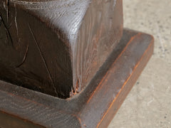 1930s French Turned Wood Pedestal