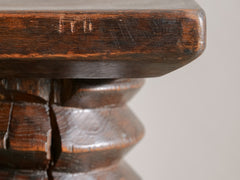 1930s French Turned Wood Pedestal