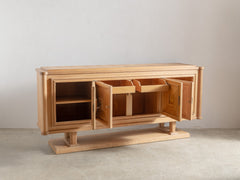 Large Mid Century French Oak Sideboard by Gaston Poisson