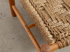1950s French Rope Coffee Table by Adrien Audoux and Frida Minet