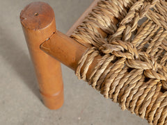1950s French Rope Coffee Table by Adrien Audoux and Frida Minet