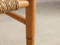 1950s French Rope Coffee Table by Adrien Audoux and Frida Minet
