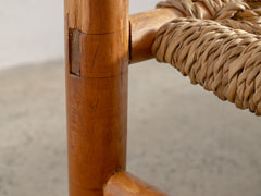 1950s French Rope Coffee Table by Adrien Audoux and Frida Minet