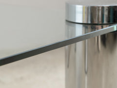 1960s Marco Zanuso for Zanotta Chrome & Glass Coffee Table