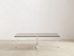 Italian Smoked Glass and Lucite Coffee Table