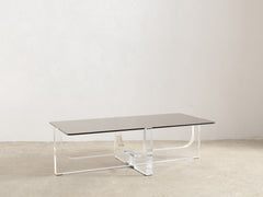 Italian Smoked Glass and Lucite Coffee Table