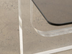 Italian Smoked Glass and Lucite Coffee Table