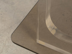 Italian Smoked Glass and Lucite Coffee Table