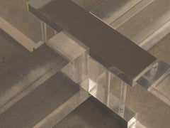 Italian Smoked Glass and Lucite Coffee Table