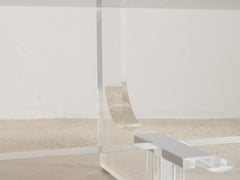 Italian Smoked Glass and Lucite Coffee Table