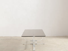 Italian Smoked Glass and Lucite Coffee Table
