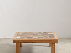 1960s-70s La Borne Tiled Coffee Table in Pine