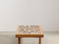 1960s-70s La Borne Tiled Coffee Table in Pine