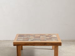 1960s-70s La Borne Tiled Coffee Table in Pine