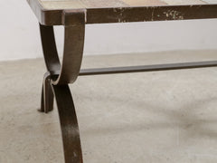 1960s-70s La Borne Tiled Coffee Table in Iron