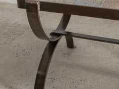 1960s-70s La Borne Tiled Coffee Table in Iron