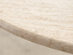 Angelo Mangiarotti 'M1 T70' Round Travertine Table for Skipper
