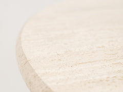 Angelo Mangiarotti 'M1 T70' Round Travertine Table for Skipper
