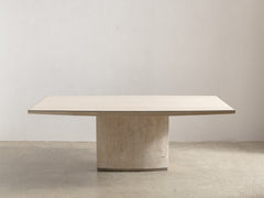 1970s Willy Rizzo Travertine Dining Table