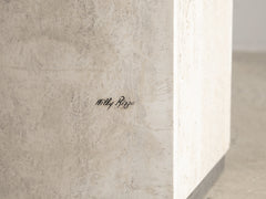 1970s Willy Rizzo Travertine Dining Table