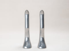 1960s Sculptural Stainless Steel Candlestick