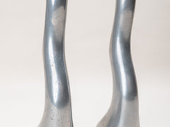 1960s Sculptural Stainless Steel Candlestick