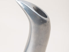 1960s Sculptural Stainless Steel Candlestick