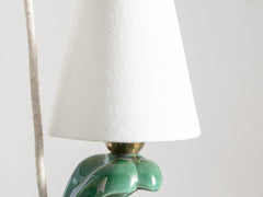 Mid Century French Ceramic 3-Arm Chandelier