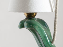 Mid Century French Ceramic 3-Arm Chandelier